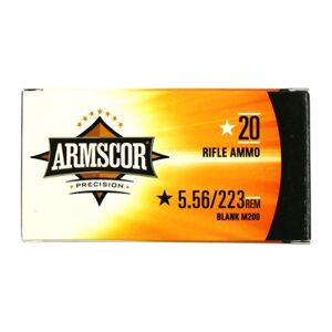 Armscor Armscorprecision 5.56mm Blank M200 Ammo - 5.56mm/223 Remington Blank M200 20/Box