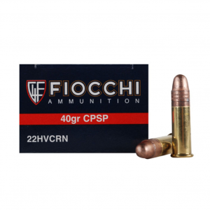 FIOCCHI 22 LR 40 Grain Copper Plated Round Nose Ammo, 50 Round Box (22FHVCRN)