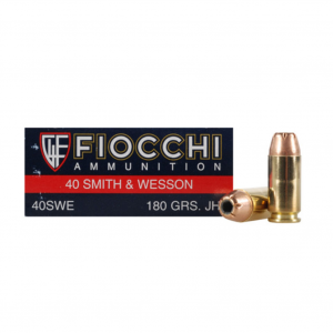 FIOCCHI 40 S&W 180 Grain JHP Ammo, 50 Round Box (40SWE)