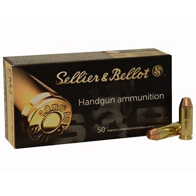 Sellier & Bellot Handgun 10mm Auto Ammo - 10mm Auto 180gr Full Metal Jacket 50/Box