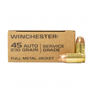 WINCHESTER Service Grade .45 ACP 230Gr FMJ 50rd Box Ammo (SG45W)