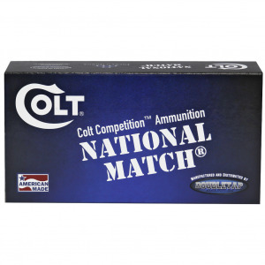 DoubleTap Ammunition Colt National Match, 45 ACP, 230Gr, Full Metal Jacket, 50 Round Box 45A230FMJCT