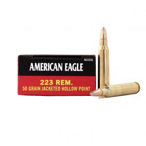 FEDERAL American Eagle 223 Rem. 50 Grain JHP Ammo, 20 Round Box (AE223G)