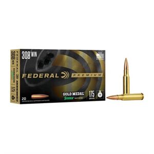 Federal Gold Medal Match 308 Winchester 175gr Bthp - 308 Winchester 175gr Matchking Hpbt 20/Box