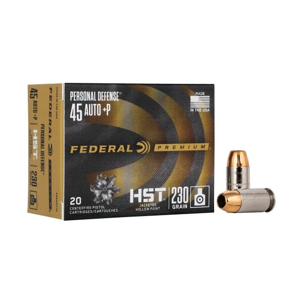 Federal Premium Personal Defense .45 ACP +P 230 Grain HST Handgun Ammo