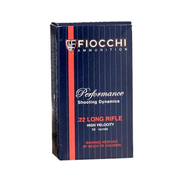 Fiocchi Shooting Dynamics Rimfire Ammo - Copper-Plated Solid Point - .22 Long Rifle - 50 Rounds