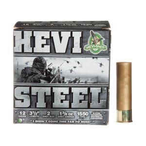 HEVI-Shot HEVI-Steel Shotshells - 12 Gauge - Size 2 - 3' - 25 Rounds