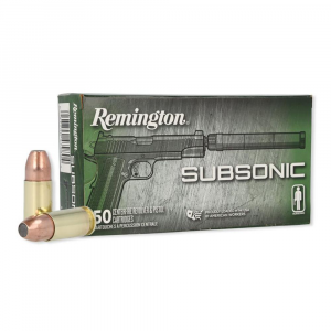 REMINGTON SUBSONIC 9MM LUGER 147GR FNEB AMMO 50RD