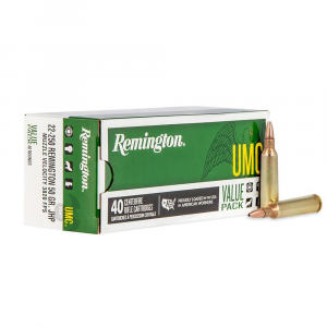 Remington UMC Rifle Ammunition Value Pack 22-250 Rem 50gr JHP 4000 fps 40/rd