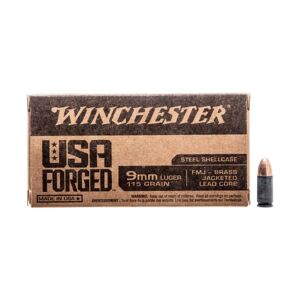 Winchester USA Forged Handgun Ammo - 9mm - 50 Rounds