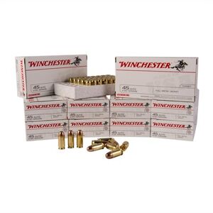 Winchester Usa White Box Ammo 45 Acp 230gr Fmj - 45 Auto 230gr Full Metal Jacket 500/Case