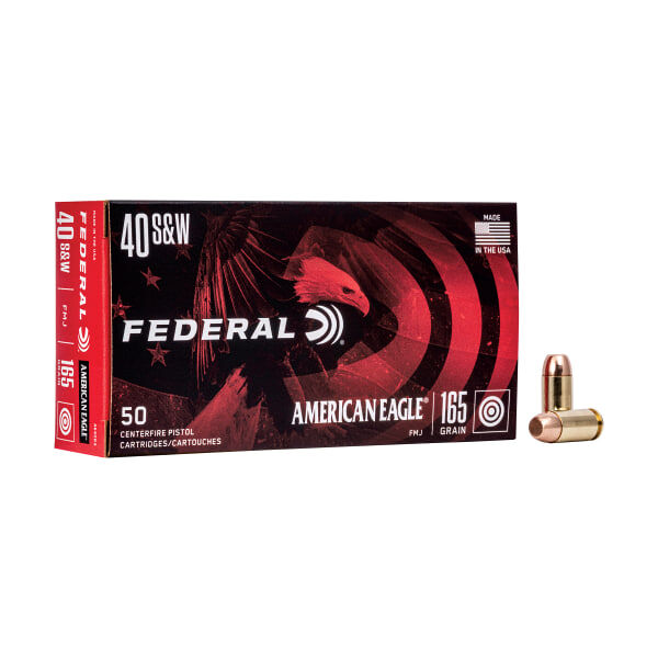 Federal American Eagle .40 S&W 165 Grain FMJ Centerfire Handgun Ammo