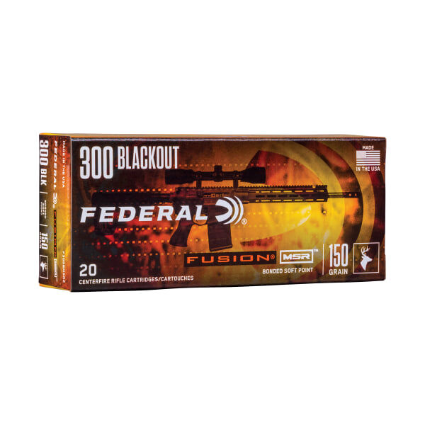 Federal Fusion 300 AAC Blackout 150 Grain MSR Centerfire Rifle Ammo