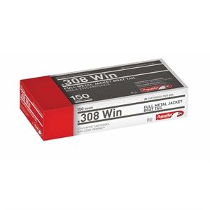 Aguila 308 Winchester 150gr Fmjbt Rifle Ammo - 308 Winchester 150gr Full Metal Jacket Boat Tail 20/Box