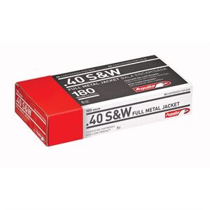 Aguila Handgun 40 S&W Ammo - 40 S&W 180gr Full Metal Jacket 1,000/Case