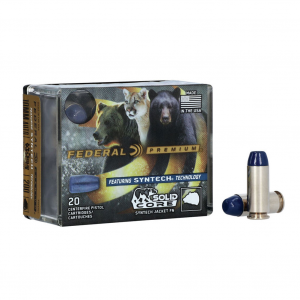 FEDERAL Premium Solid Core 10mm 200Gr Synthetic Lead Flat Nose 20rd Box Ammo (P10SHC1)