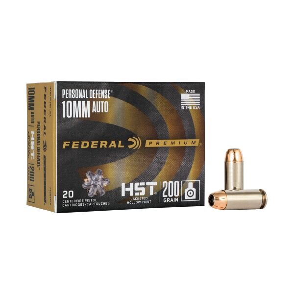 Federal Premium Personal Defense 10mm Auto 200 Grain HST Handgun Ammo