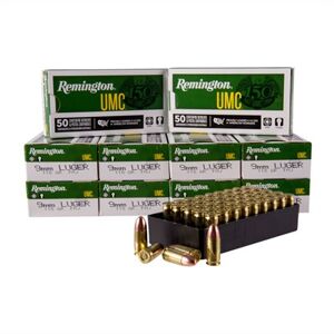 Remington Umc 9mm Luger Ammo - 9mm Luger 115gr Full Metal Jacket 500/Case