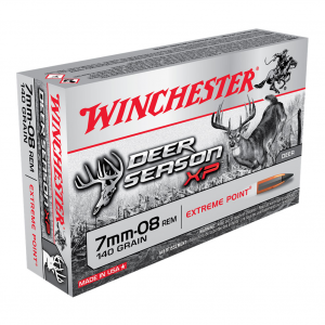 WINCHESTER Deer Season XP 7mm-08 Rem 140Gr Extreme Point 20rd Box Rifle Ammo (X708DS)