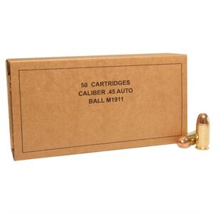 Winchester Military Ammo 45 Acp 230gr Fmj - 45 Auto 230gr Military Full Metal Jacket 50/Box