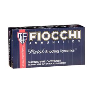 Fiocchi Shooting Dynamics Handgun Ammo - .40 S&W - 165 Grain - 50 Rounds - FMJ