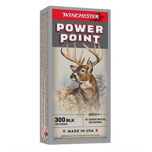 Winchester Power Point 300 Blackout Rifle Ammo - 300 Aac Blackout 150gr Power Soft Point 20/Box
